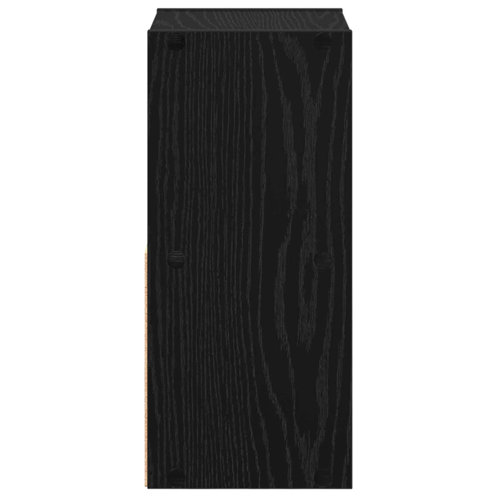 Comodino con cassetto 2 pcs Rovere Nero 25,5 x 22 x 49,5 cm 8000599