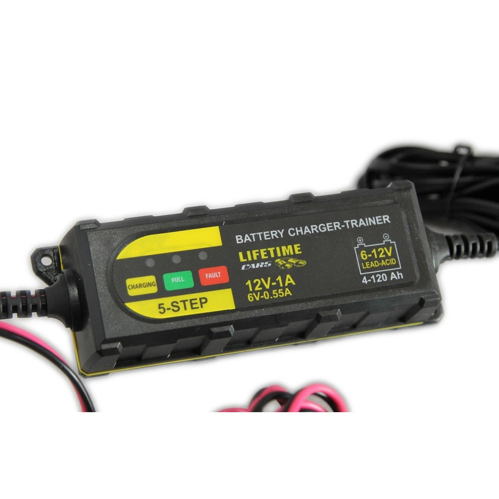 Trade Shop - Mantenitore Di Carica Pinze Per Batteria Auto Moto 5 Fasi Emergenza 1a 12v -