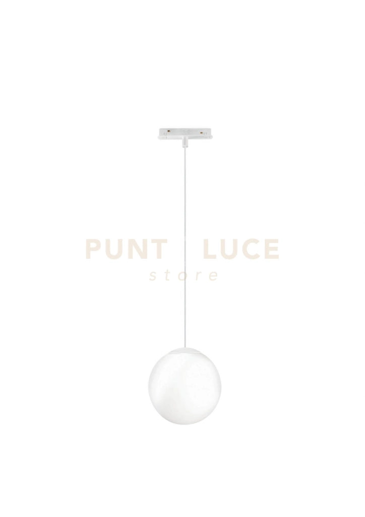 SOSPENSIONE PER BINARIO MAGNETICO E SFERA D.15CM BIANCO LED 3000K 624LM 8W