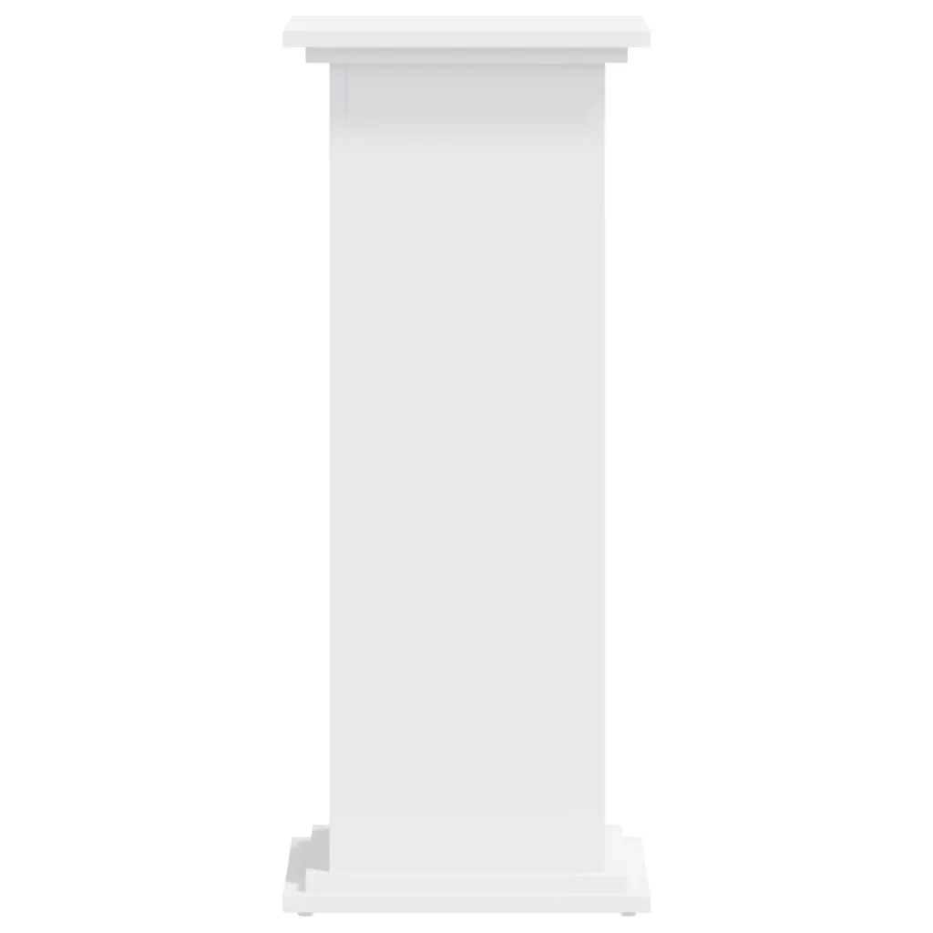 Supporto per Piante Bianco 33x33x80 cm in Legno Multistrato 852969
