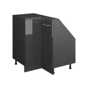 Mobile sottotetto Mobile angolare Rion Antracite lucido/Antracite con 1 porta Vicco