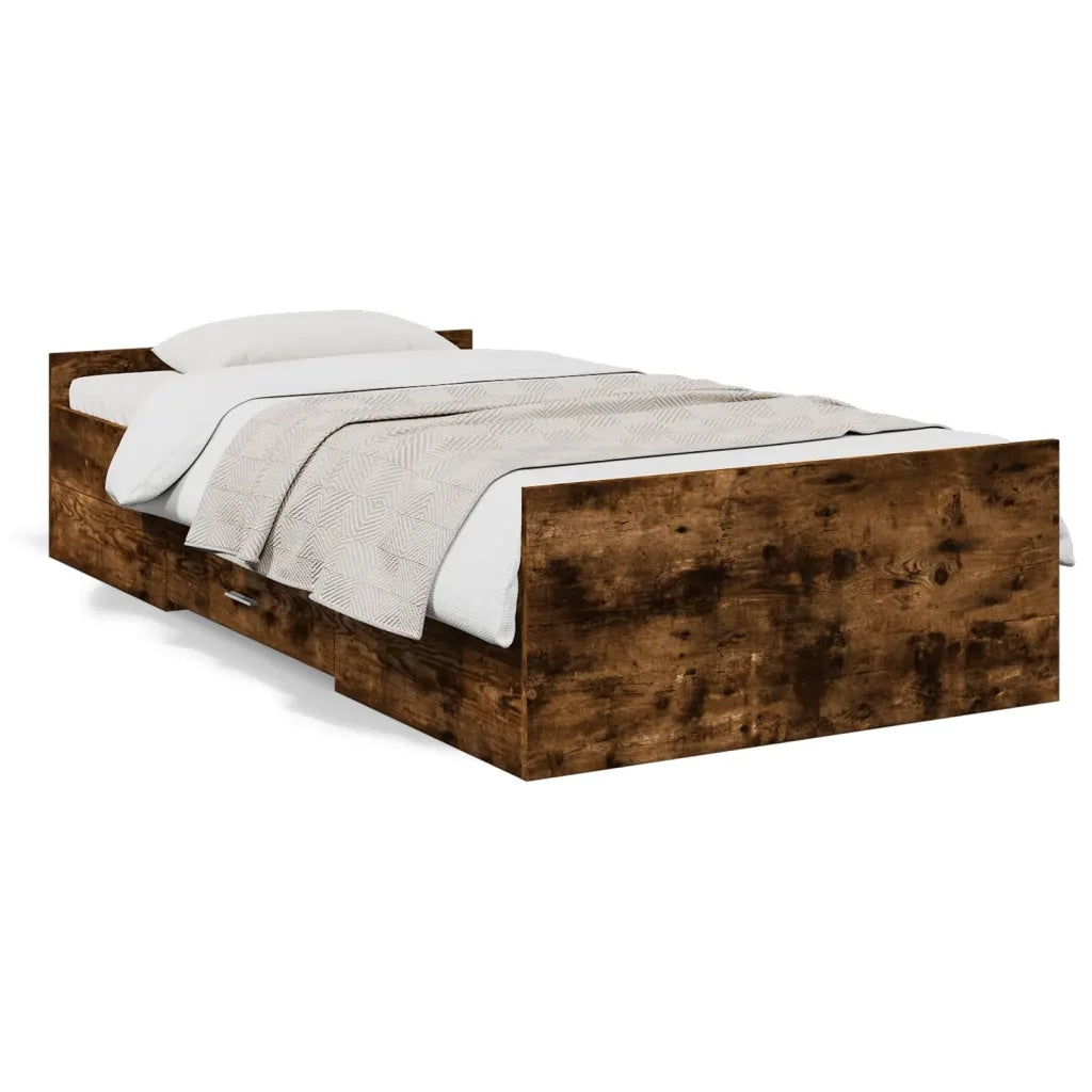 Giroletto con Cassetti Rovere Fumo 75x190 cm Legno Multistratocod mxl 91761