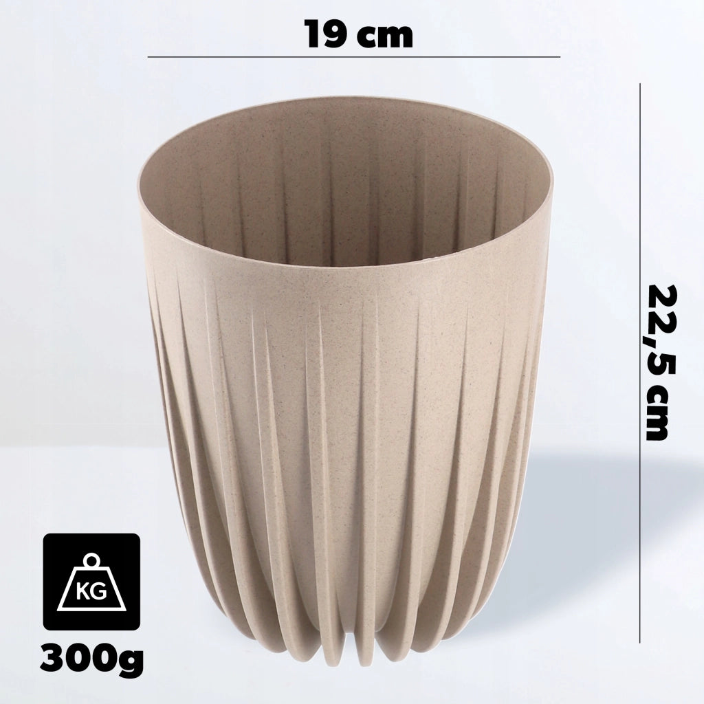 Vaso da fiori KADAX con inserto, rotondo, 19x22,5 cm, con coperchio in plastica.