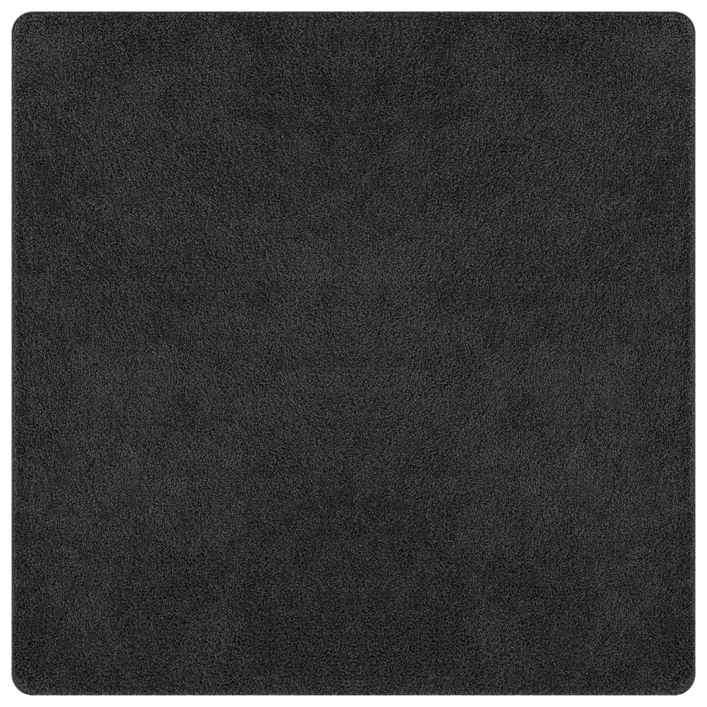 Tappeto shaggy  con retro in lattice grigio scuro 200x200 cm