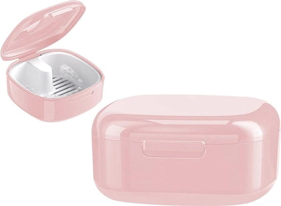 Protese portatile con setaccio - Cassetto di stoccaggio e cassa di pulizia invisibile con molla di chiusura.