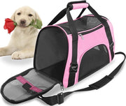 Carrietta per animali domestici, trasportabili, per gatti, cani, conigli, hamster, morbido, laterale, con cinghia a spalla (M - 47 x 30 x 23 cm, per max 5 kg, blu)