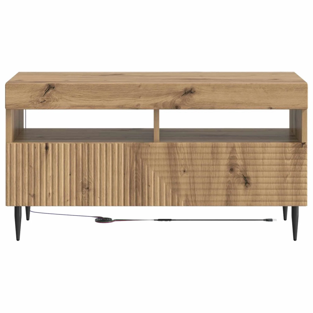 Mobile TV LED Rovere Artigianale Legno ingegnerizzato 897004