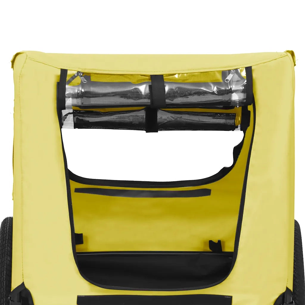 Rimorchio da Bici per Animali Domestici Giallo e Nero 92596