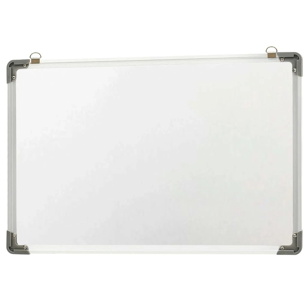 Lavagna magnetica pannello di scrittura per la scuola la casa o l'ufficio cancellabile a secco 60 x 40 cm acciaio bianco 02_0045449