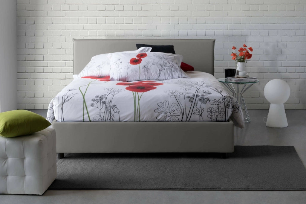 Letto Matrimoniale Ashlee, Letto Matrimoniale Sfoderabile Made in Italy, Grigio