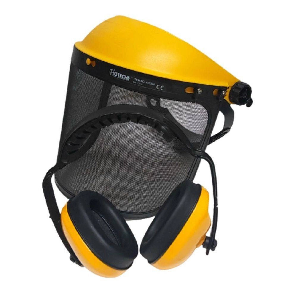 Trade Shop - Visiera Per Decespugliatore Cuffie Regolabile A Rete Protettiva Maschera 435320 -