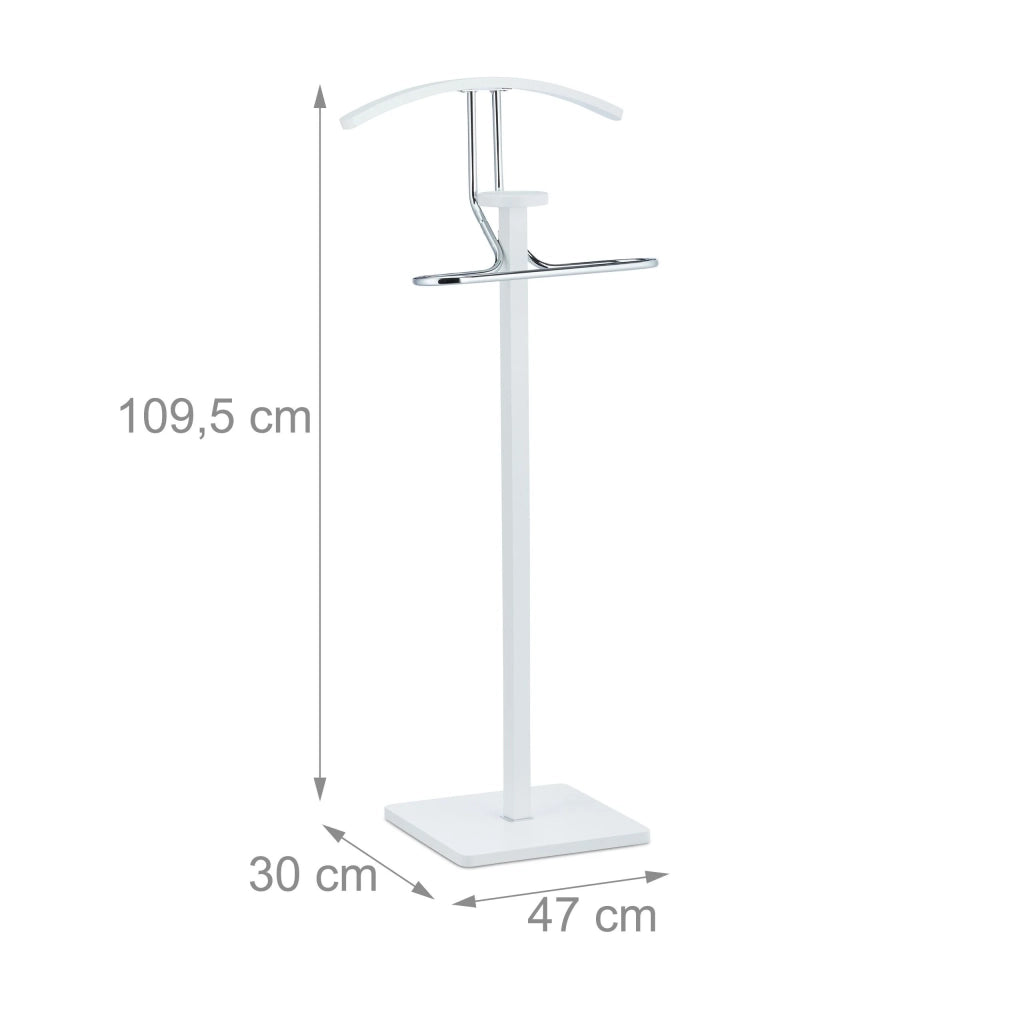 Servomuto 109,5 cm in acciaio e legno bianco 13_0002915
