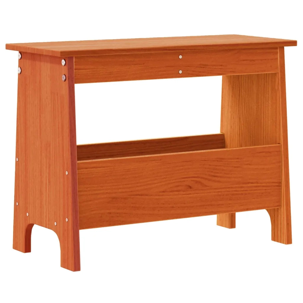Panca da Ingresso Marrone Cera 60x28x45 cm Legno Massello Pino 837387