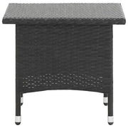 Tavolino da T¨¨-Tavolino da Salotto-Tavolo Nero 50x50x47 cm in Polyrattan
