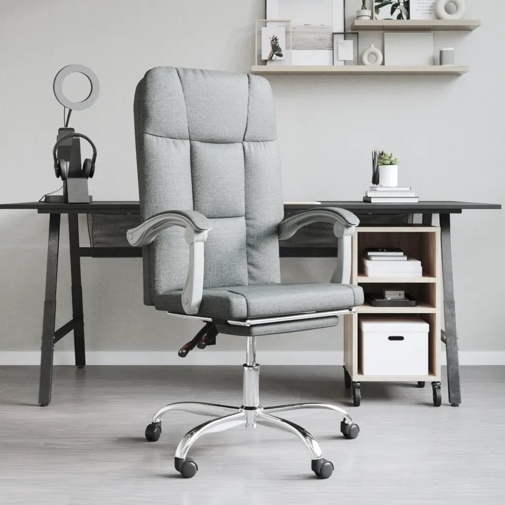 Sedia da Ufficio Reclinabile Grigio Scuro in Tessuto cod mxl 60356