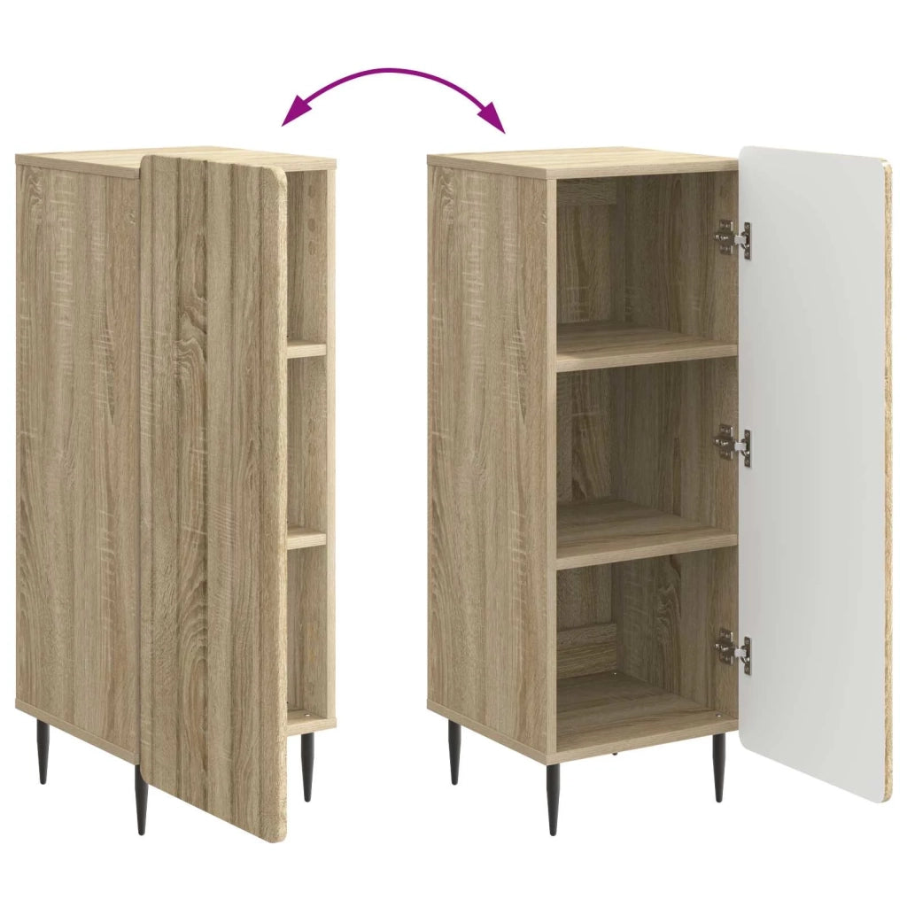 Credenza Rovere Sonoma 34,5 x 33 x 92 cm Legno ingegnerizzato