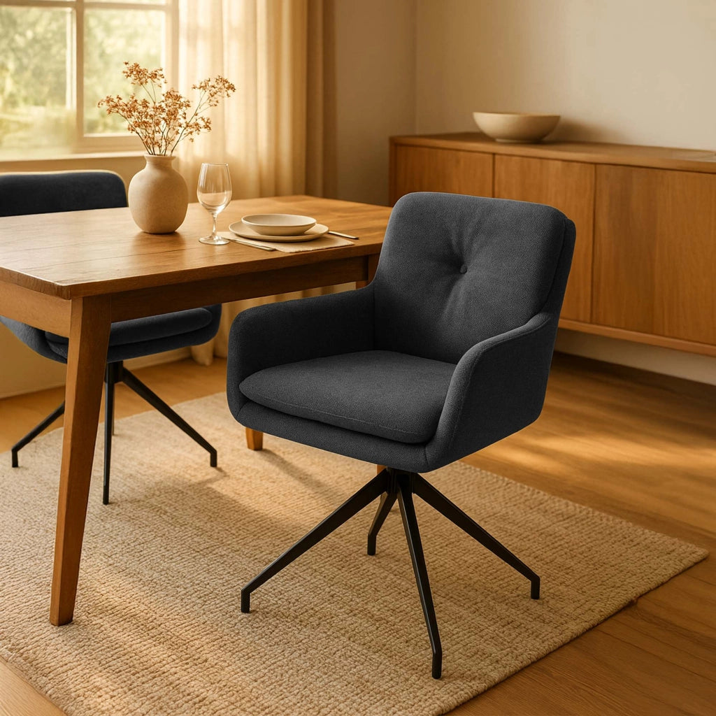 Set di 2 sedie da pranzo in tessuto Pickett 5
