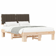 Letto matrimoniale | Letto per adulti | Letto con Testiera Rivestita Talpa 135 x 190 cm Pino massello