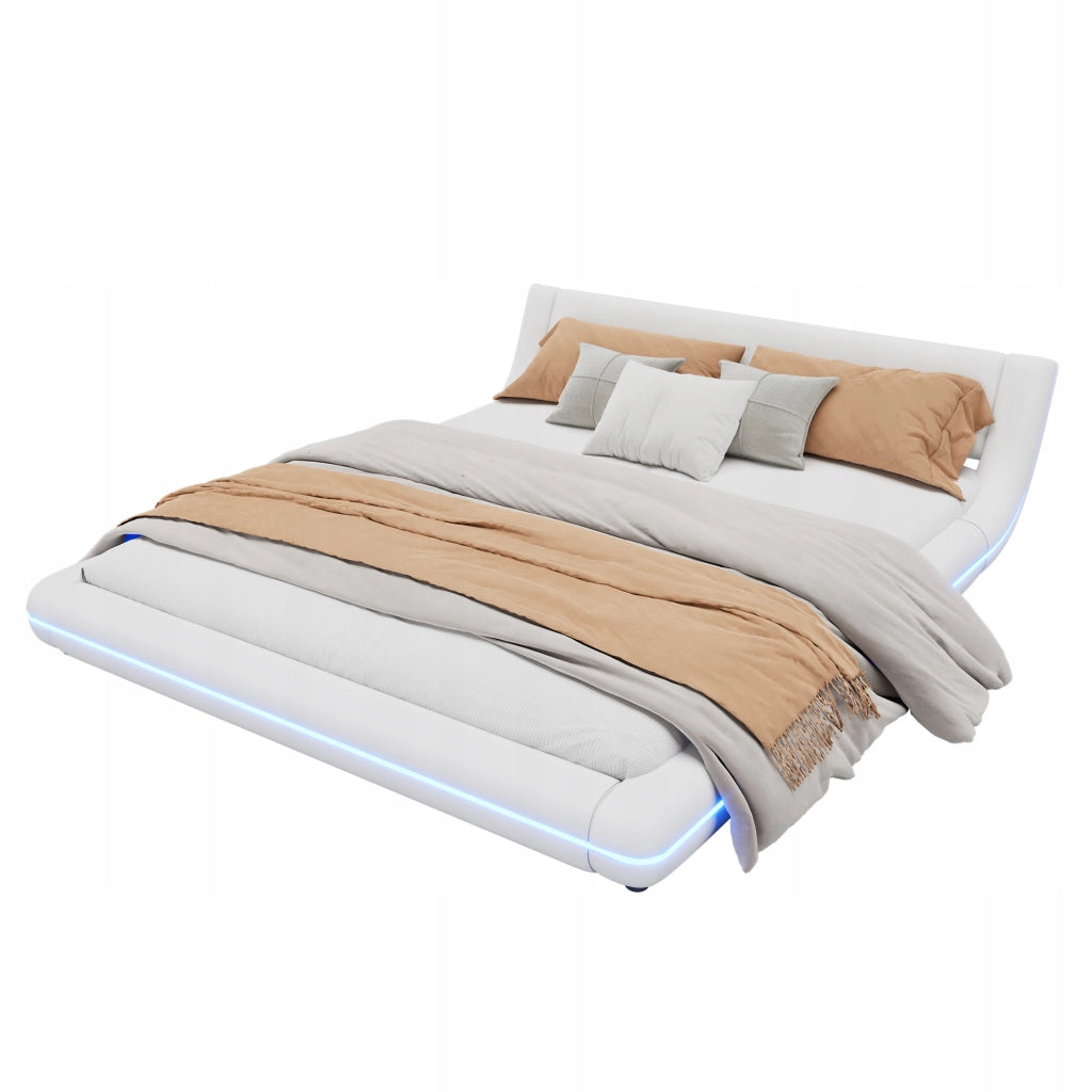 Letto matrimoniale LED - Xylo - 160x200 - Bianco