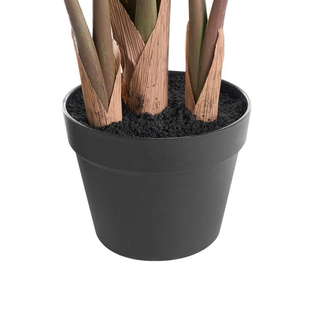 Pianta artificiale in vaso con fiori, decorazione moderna in plastica per interni, ramoscelli regolabili realizzati a mano, 130 cm rosso