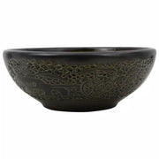 Lavabo da Appoggio Nero Rotondo ¦µ41x14 cm Ceramica CFW5560600