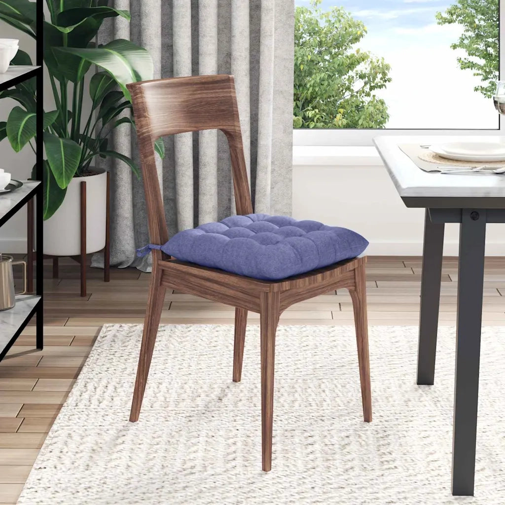 Cuscini per Seduta 4 pcs Blu jeans 40 x 40 x 6 cm Tessuto
