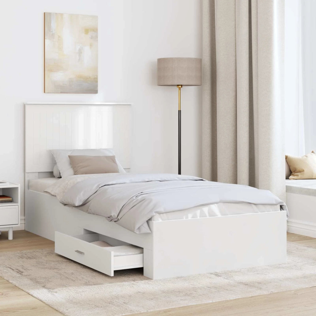 Struttura del letto Bianco 90 x 190 cm Legno multistrato