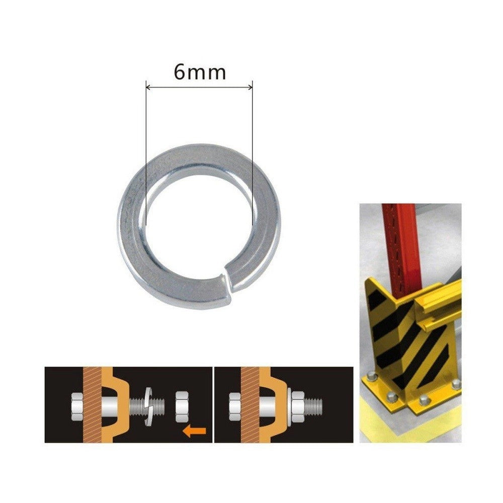 Trade Shop - Set Confezione 58 Gr. Rondelle Elastiche In Acciaio Rondella Diametro 6 Mm 90835 -