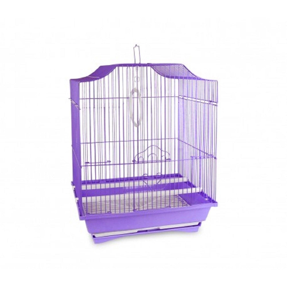 Trade Shop - Gabbia Uccelli Di Piccole Dimensioni Fly 43.5 X 28.5 X 22 Cm Due Mangiatoie -