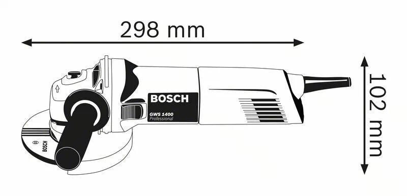Bosch GWS 1400 Professional smerigliatrice angolare 12,5 cm 11000 Giri/min 1400 W 2,4 kg