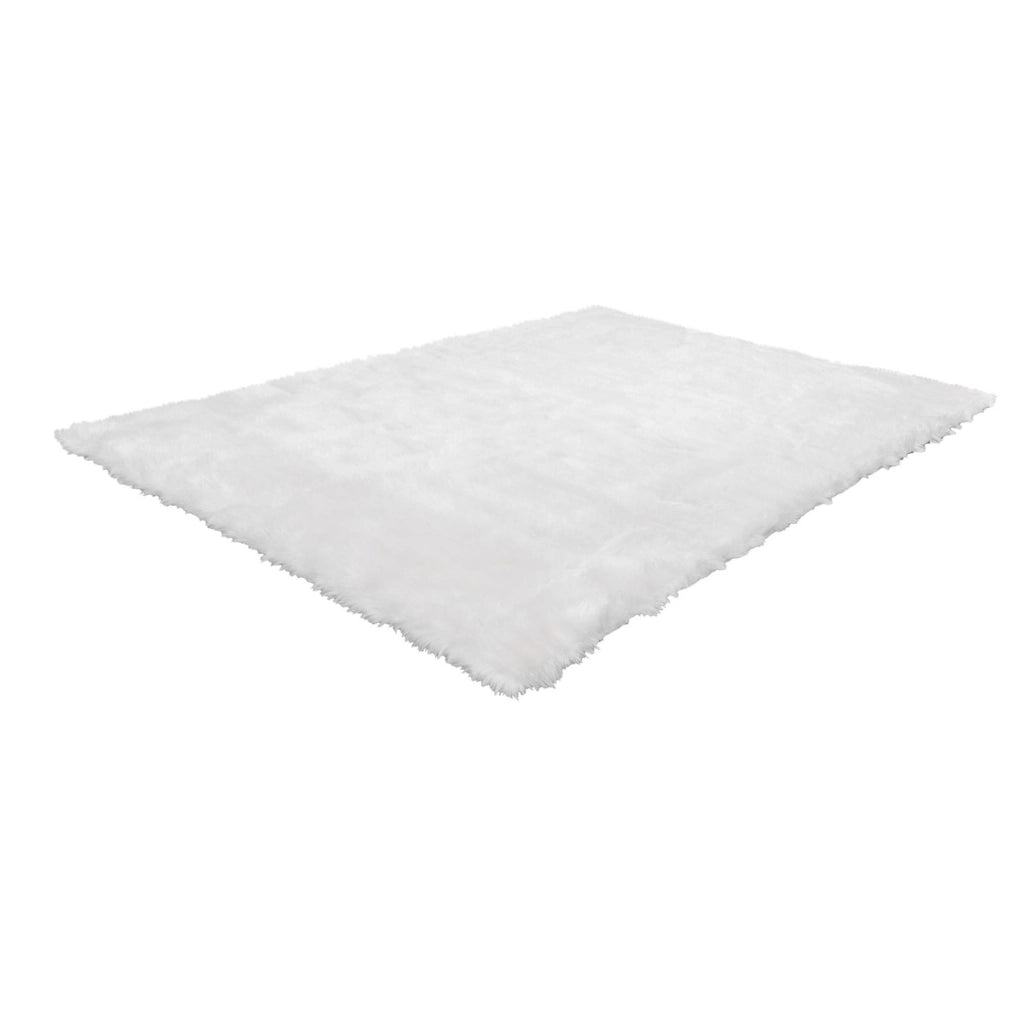 Tappeto Crown 100 in pelliccia sintetica bianco