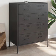 vidaXL Credenza Nera 68x39x89 cm in Acciaio