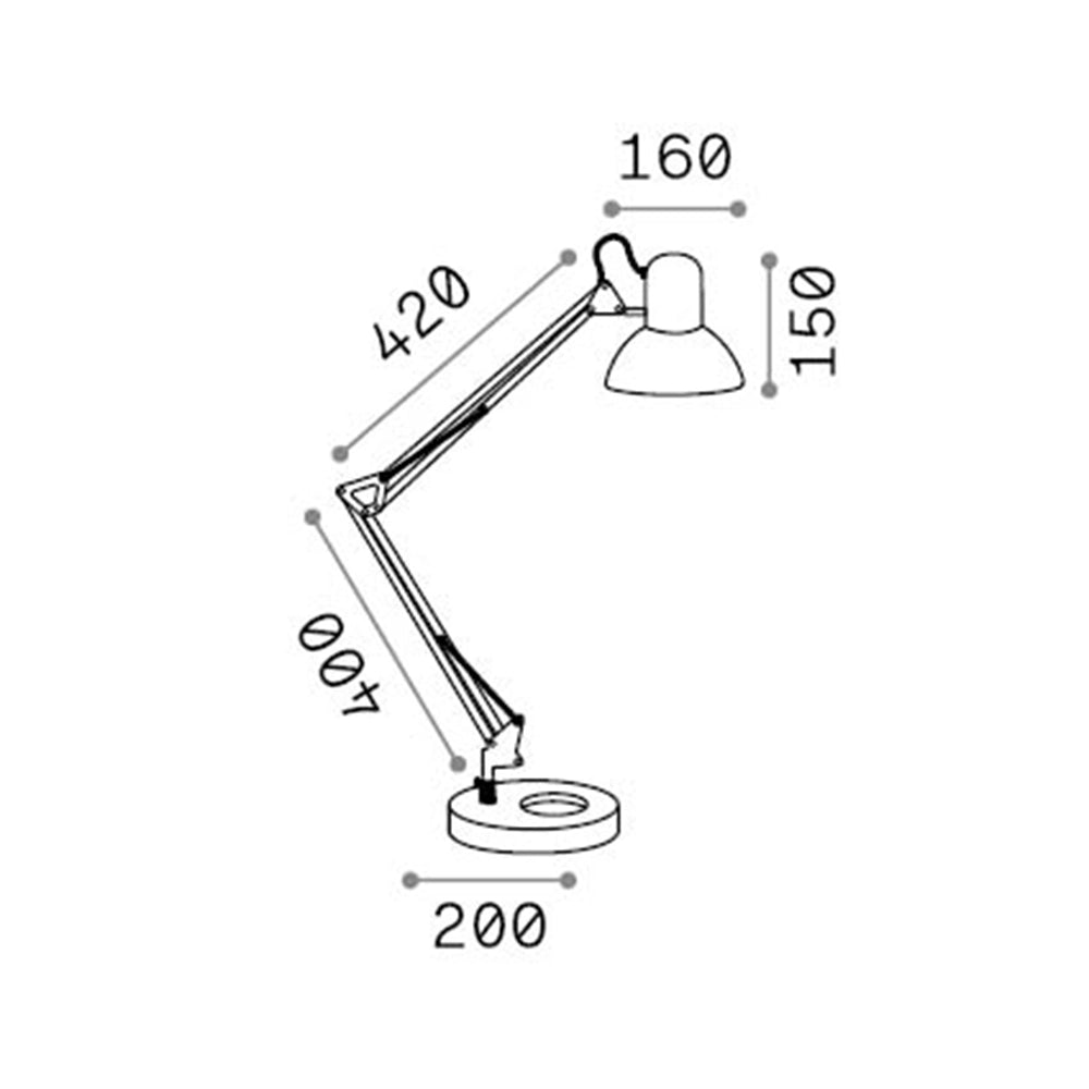 Lampada Da Scrivania-Ufficio Moderna Wally Metallo Bianco E Rame 1 Luce E27
