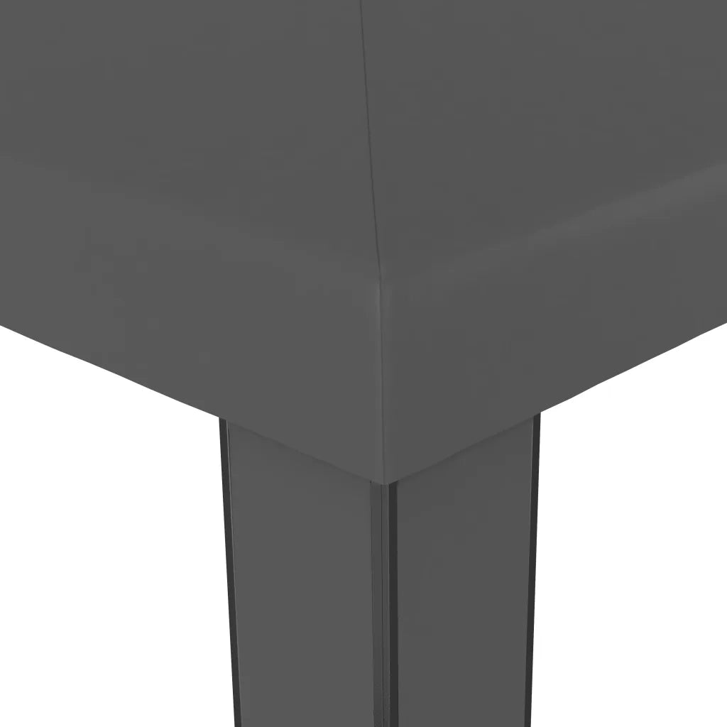 Gazebo | Pergolato con Tetto Doppio e Stringa di Luci LED 3x3 m Antracite