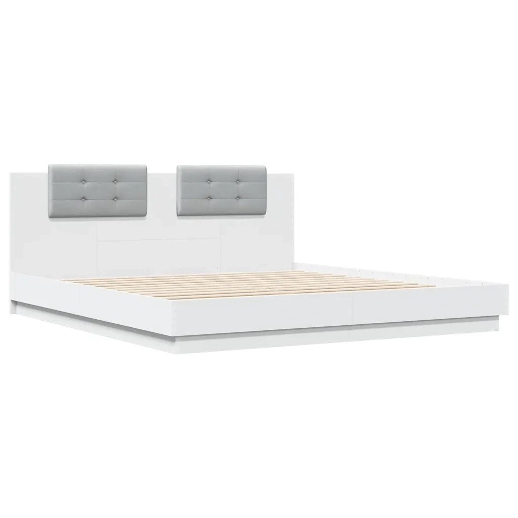 Giroletto con Testiera Bianco 180x200 cm in Legno Multistratocod mxl 115213