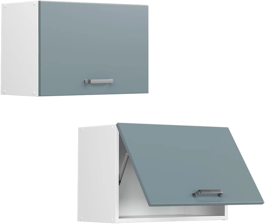 Pensile da cucina R-Line, Grigio-blu, 60 cm Piatto, per la libera combinazione all'interno di sistemi cucina modulari
