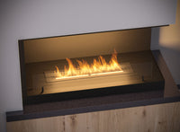 Camino a Bioetanolo da Incasso 80x45 cm Inside P800 V2 Angolo a Destra Nero con Vetro