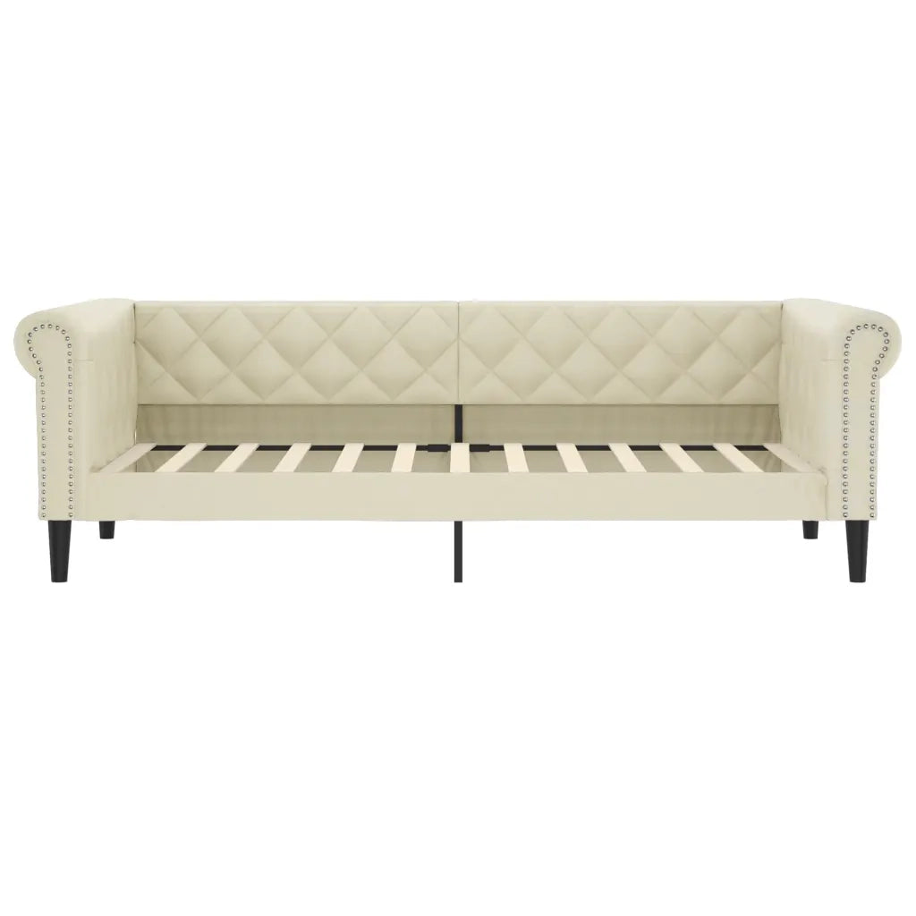 Letto da Giorno Crema 80x200 cm in Similpelle