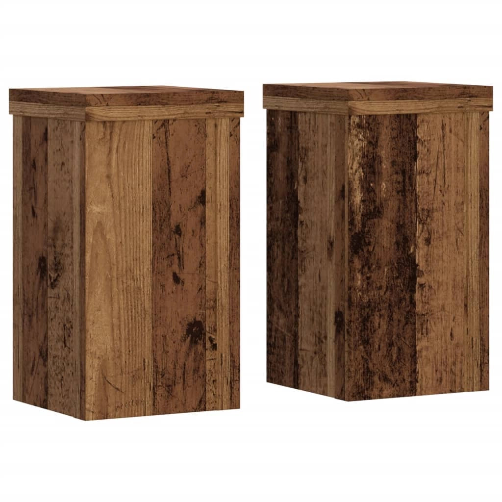 Portavasi mobili per fiori set da 2 legno di recupero legno ingegnerizzato marrone 02_0045369