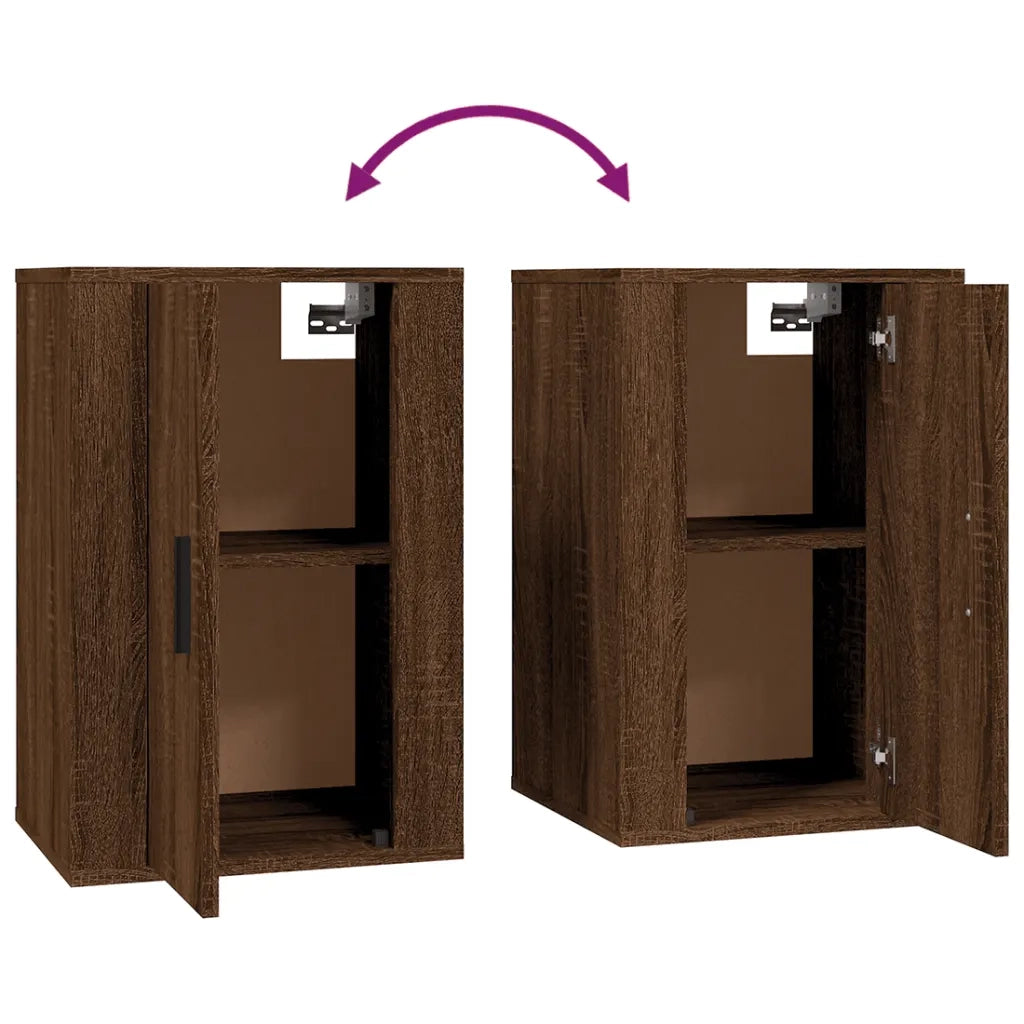Mobile TV a Parete | Armadietto TV | Mobile Porta TV Rovere Marrone 40x34,5x60 cm