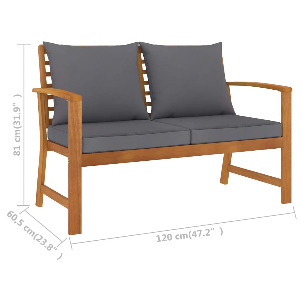 Set di mobili da giardino mobili da esterno 5 pezzi con cuscini legno massello di acacia 02_0016291