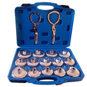 Trade Shop - Set Chiave A Tazza Per Filtro Olio 16 Pz Auto Universale Attrezzo Officina -
