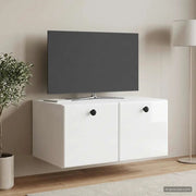 Mobile Porta TV da Muro 59,5 x 41 x 30 cm Bianco Lucido 899189