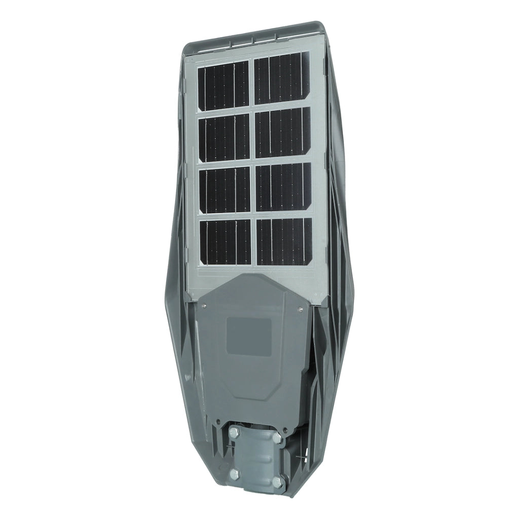 Lampione solare nero LED 300W 6500K sensore+tele IP65