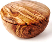 Vasca di riserva in legno di olivo con coperchio piano 10cm