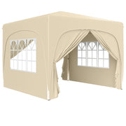 Gazebo 3x3m gazebo pieghevole impermeabile resistente all'acqua e stabili invernali protezione UV 50+ tenda da giardino pieghevole con 4 pannelli laterali zaino da giardino per campeggio sabbia