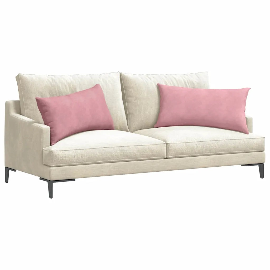Cuscini da Divano 2 pcs Rosa 80 x 40 cm Tessuto in Cords