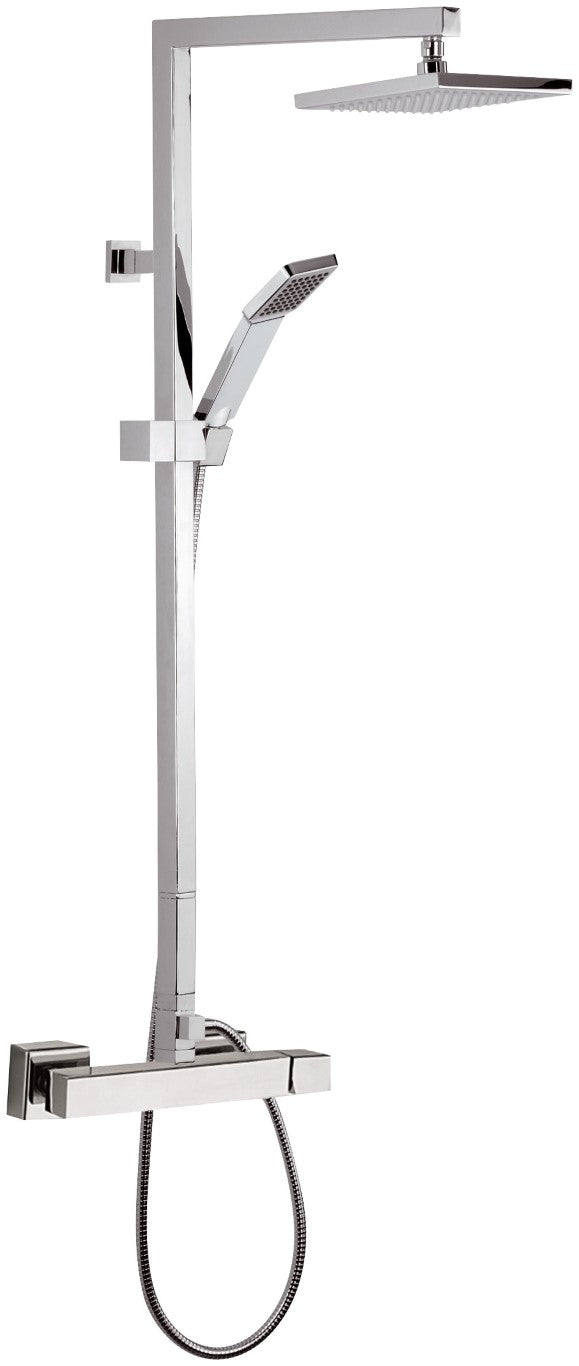 Set doccia in ottone cromato - serie qubika