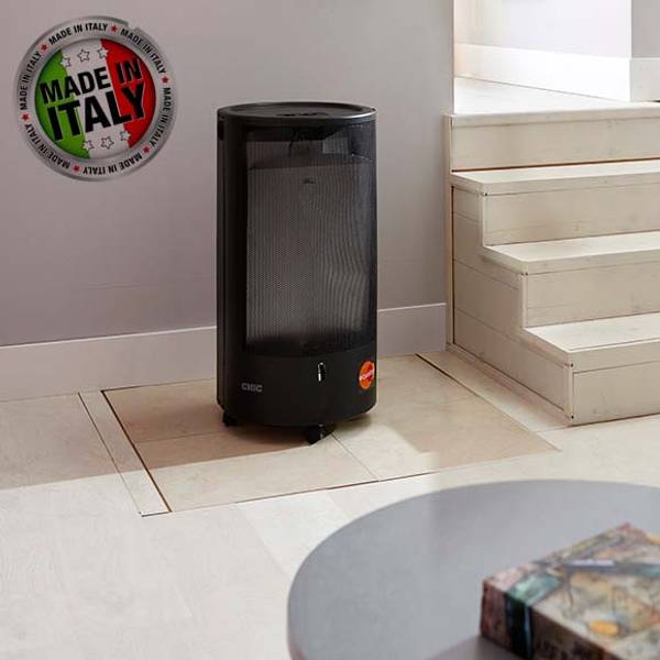 Stufa a Gas Gpl da Interno ad Infrarossi 4,2 kW Alloggio Bombola 15 Kg Made in Italy Blue Belle Chic Bordeaux