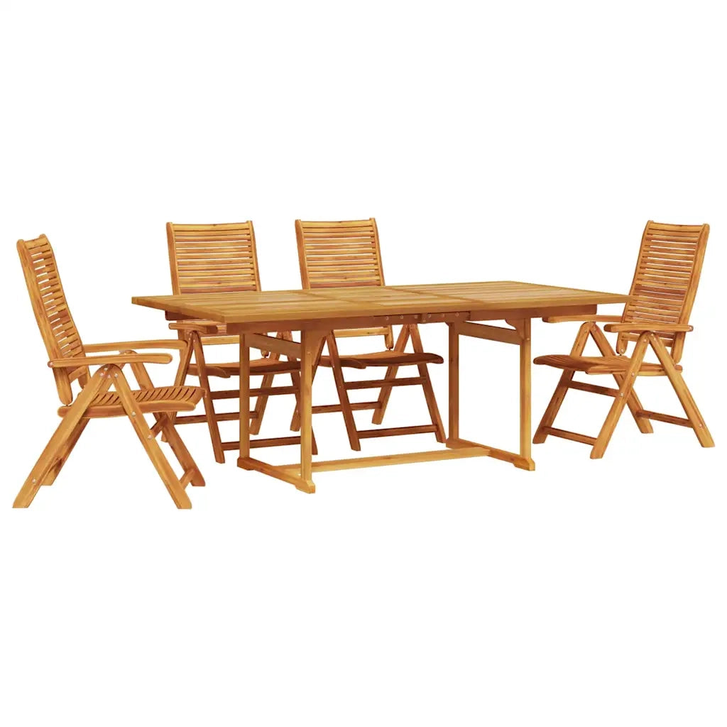 Set da Pranzo per Giardino 5 pcs Marrone